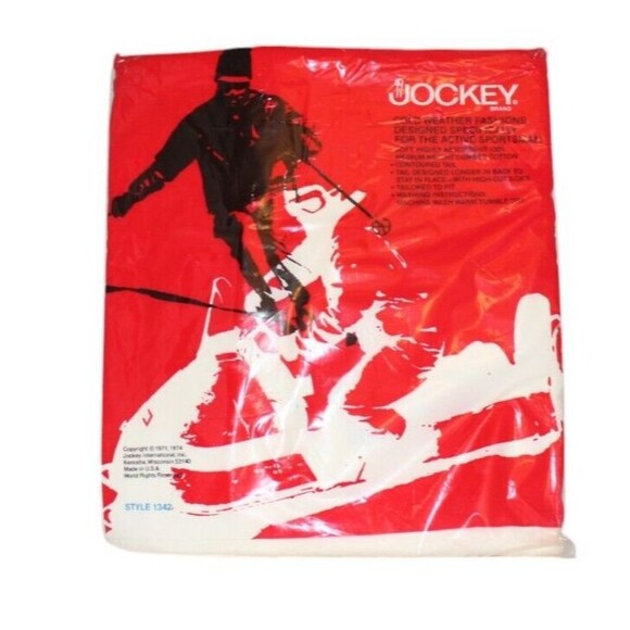 Vintage70s-80s Jockey Wide Ribbed Knit Cotton Short Sleeve T-shirt Size Med - Picture 2 of 3